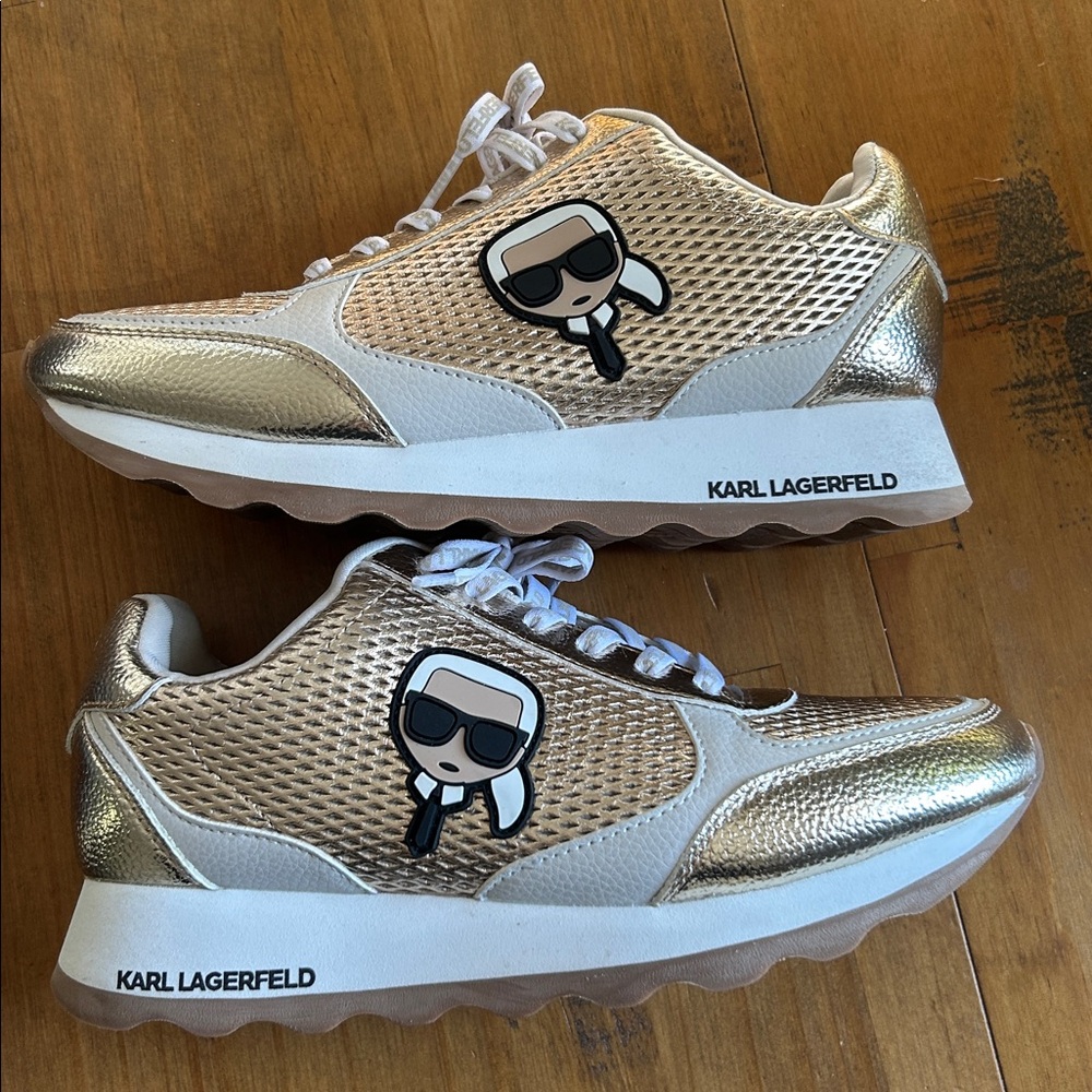 Karl Lagerfeld Gold Sneakers